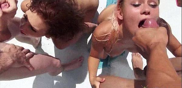  College pool party turns into orgy Bianca B, Sasha Summers 5